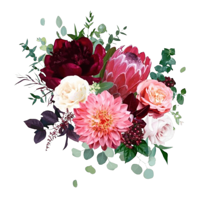 Hand-arranged bouquet of fresh seasonal flowers