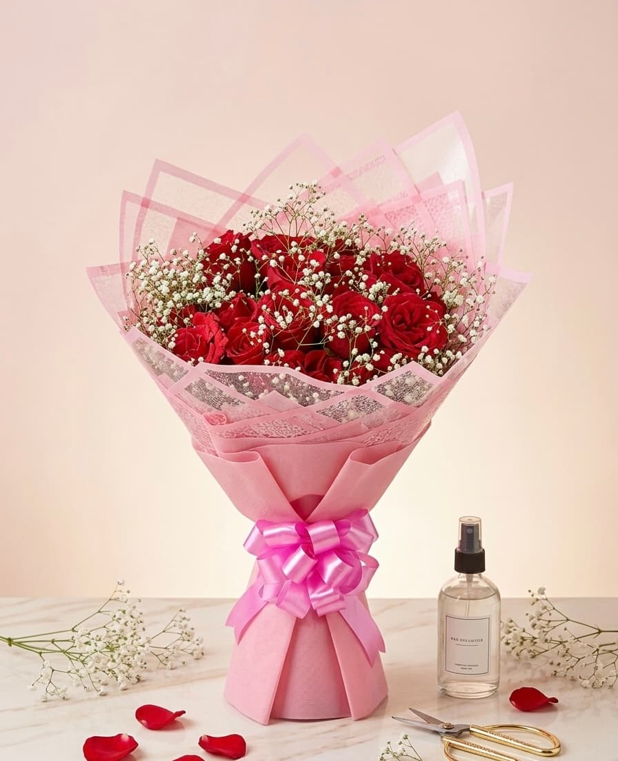 Blush Romance Luxe Rose Bouquet🪴